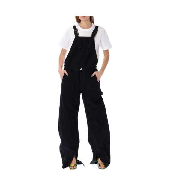 THE ATTICO Nox Denim Jumpsuit In Black - Picture 1 of 6
